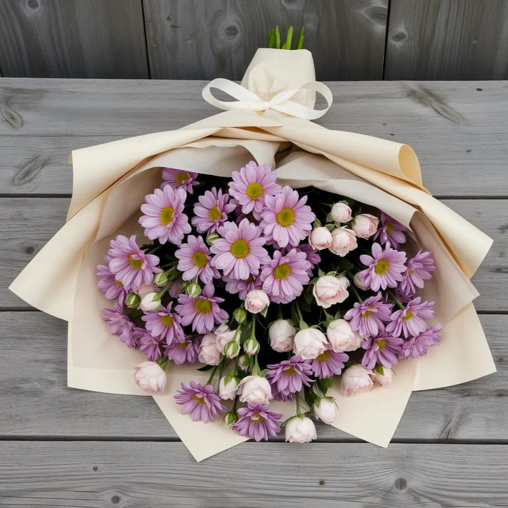 Букет цветов из: Розы и Хризантемы в Балахне