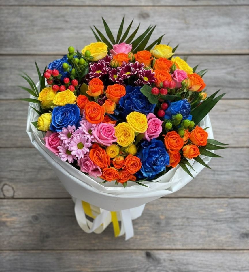 Букет цветов из: Розы и Хризантемы в Балахне