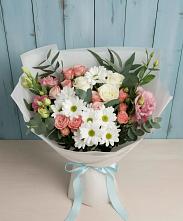 Букет цветов из:  Розы, Лизиантусы и Хризантемы в Балахне