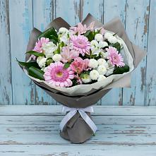Букет цветов из:  Герберы, Альстромерии и Хризантемы в Балахне