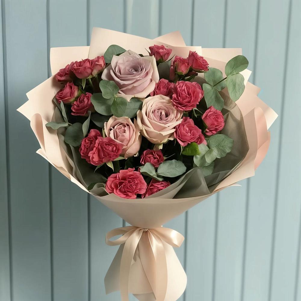 Букет цветов из: Гвоздики и Розы в Балахне