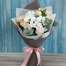 Букет цветов из:  Хризантемы и Розы #REPLACE_PRED# Балахне