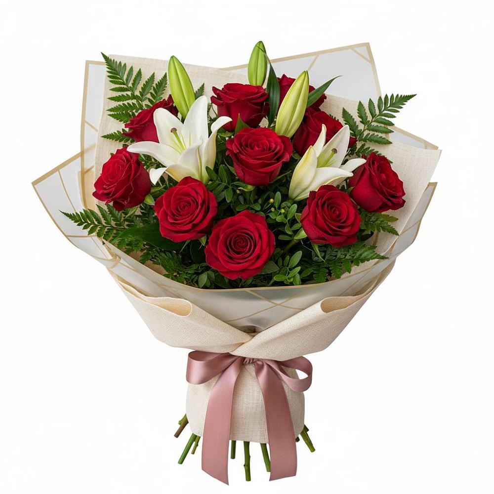 Букет цветов из: Лилии и Розы в Балахне