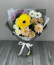 Букет цветов из:  Розы, Герберы и Хризантемы #REPLACE_PRED# Балахне