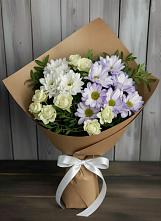 Букет цветов из:  Хризантемы и Розы в Балахне