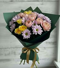 Букет цветов из:  Хризантемы и Розы #REPLACE_PRED# Балахне