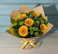 Букет цветов из:  Герберы и Хризантемы в Балахне