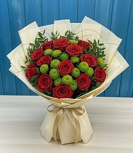 Букет цветов из:  Розы и Хризантемы в Балахне