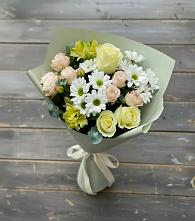 Букет цветов из:  Альстромерии, Розы и Хризантемы #REPLACE_PRED# Балахне