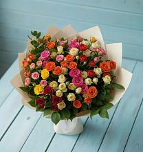 Букет Микс из разноцветных кустовых роз #REPLACE_PRED# Балахне